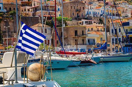 Puerto de Santorini, islas Cícladas, Grecia.