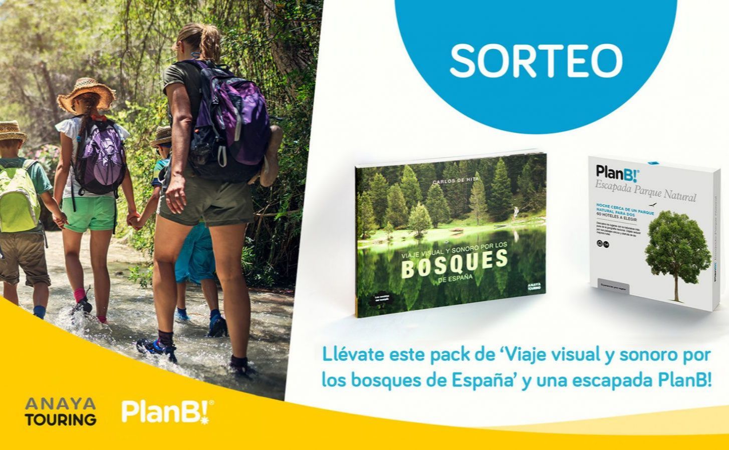Anaya Touring y PlanB! regalan una noche de hotel en un Parque Natural de España